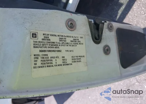 1997 GMC Suburban 1500 Sl из США, поврежденный, VIN 3GKEC16R2VG516862